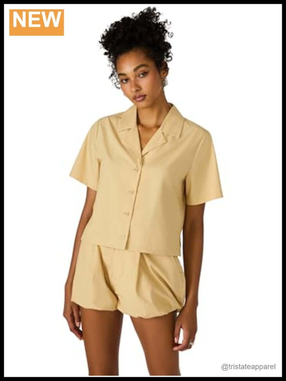 Sleeveless Cotton Collared Top